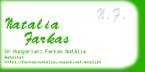 natalia farkas business card